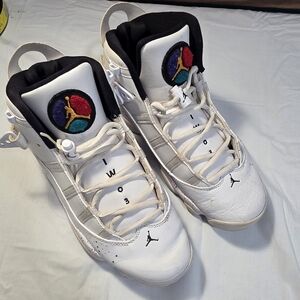 Men's Athletic Shoes - White with Multicolor Accents